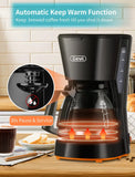 5 Cups Small Coffee Maker, Compact Coffee Machine with Filter, Warming Plate and Coffee Pot,New Condition