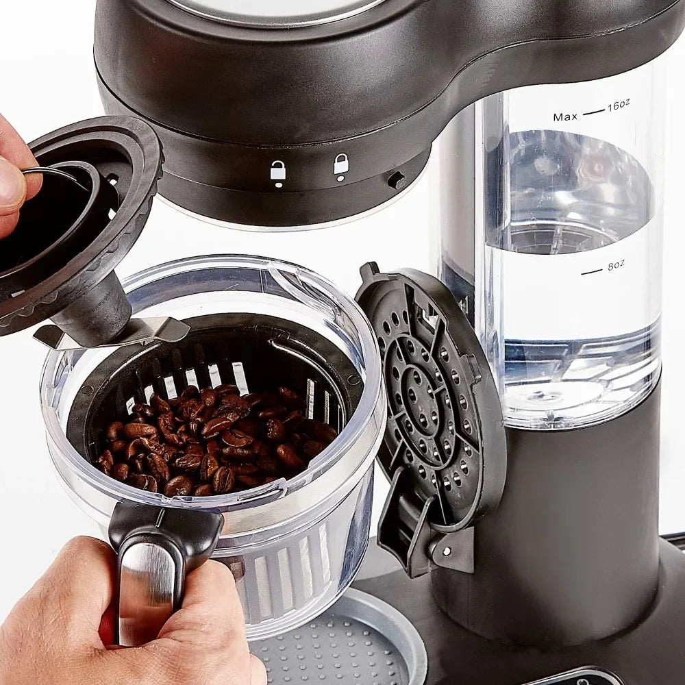 Automatic single cup coffee machine, 16 ounces