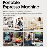 3 In 1 Electric Portable Coffee Machine Capsule Powder Travel Coffee Maker Espresso Coffee Maker for Car & Home Camping