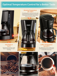 5 Cups Small Coffee Maker, Compact Coffee Machine with Filter, Warming Plate and Coffee Pot,New Condition