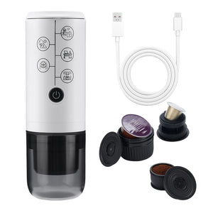 2-in-1 Portable Espresso Coffee Machine 2600mAh Wireless Charging Multifunctional Coffee Maker Leak Proof for Travel Camping