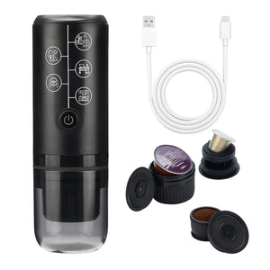 2-in-1 Portable Espresso Coffee Machine 2600mAh Wireless Charging Multifunctional Coffee Maker Leak Proof for Travel Camping